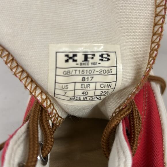 Rare hard to find Converse Jack purcell xinfeisu X.F.S Red hi top sneaker brown - Picture 4 of 10